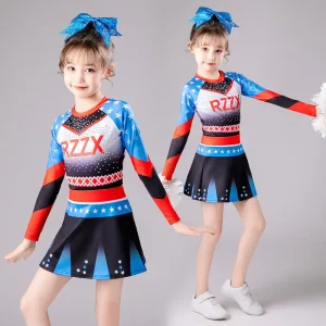 Aerobics Competition Children Cheerleading Performance Dance Uniforms