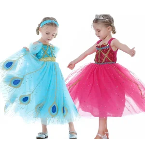 Aladdin Jasmine Princess TV and Movie Costume for Girls, 100% Polyester, Headpiece