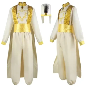 Aladdin’s Lantern Prince Cosplay Costume Suit with Robe, Pants, and Jacket