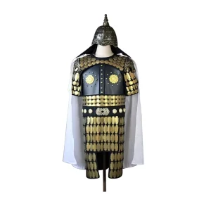 Ancient Chinese Warriors Three Kingdoms Generals Faux Fur Armor Wearable Unisex Adult Traditional Costume for Real Life