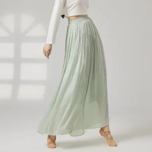 Ancient Dance Costume Retro Flowing Light Long Pants Wide leg Skirted Pants for Lyrical Modern Dance