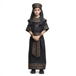 Ancient Egyptian Pharaoh Costume White Robe for Holiday Party Performance