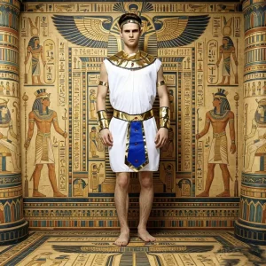 Ancient Egyptian Pharaoh Nile King Men’s Costume PET Material
