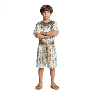 Ancient Egyptian Queen Boys Role Play Costume Polyester for Mardi Gras Holiday Party Performance
