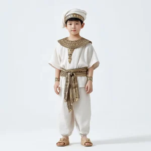Ancient Egyptian Queen Children’s Role-Play Costume Set Polyester