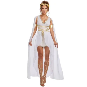 Ancient Greek Goddess Dress Cosplay Costume Sexy Athena Arabic Robe Women Halloween Carnival Party Clothes