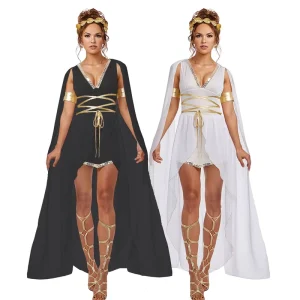 Ancient Greek Goddess Halloween Costume Dress Sexy Robe Cosplay Women Athena Dress for S 2XL