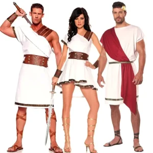 Ancient Greek Myth Roman Egyptian Warrior Gladiator Costume Set for Men and Women