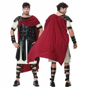 Ancient Roman Spartan Warrior Gladiator Costume for Women and Men