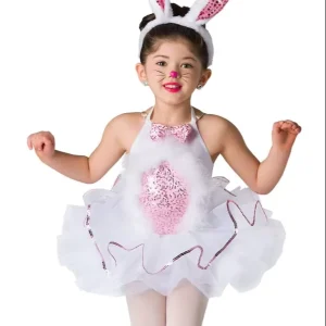 Animal Cute Sequin Recital Kids Girls Bunny Dance Costume Ballet