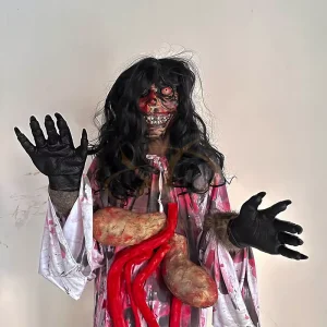 Animatronic Ghost Zombie Mask and Costume for Halloween Haunted Houses