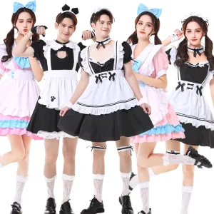 Anime French Maid Apron Lolita Cosplay Costume