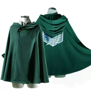Anime No Kyojin Attack On Titian Cloak Cape Hoodie, Eren Scout Legion Cosplay Coat