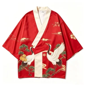 Anime Style Japanese Kimono Unisex Cosplay Costume with Large Obi HAPPI Plus Size 150g Oxford Breathable & Eco Friendly