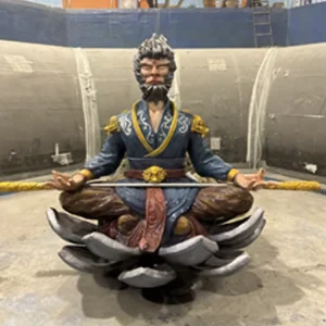 Antiqued Artistic FRP Sculpture Manufacturer Ancient Chinese Mythical Figure Sculpture Design Customization For Theme Park