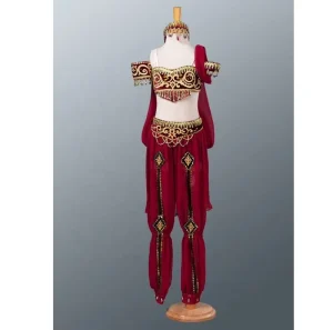 Arabic Style Egyptian Split Belly Dance Performance Dress for Children