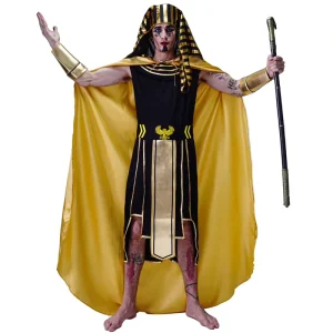 BAIGE National Style Halloween Party Cosplay Kids Native Priest Ancient Pharaoh Costume for Men Polyester Jumpsuits & Rompers