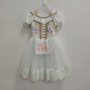 BT2607231038 Fast Delivery Kids Girls Women Adult Spanish Dance Performance Wear Ballet Romantic White Tutu Costumes
