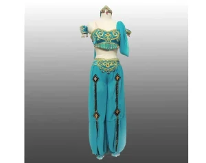 Ballet Costume Adult Blue Velvet Indian Belly Arabic Style Costume Danzante Maya EGYPT Arabic Dance Tribal Belly Costumes