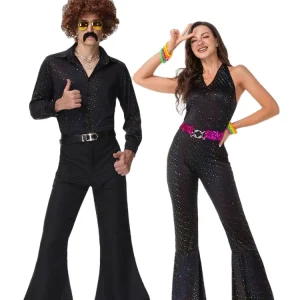 Bar Singer Performance Costume Retro Denim Plaid Set Hip hop Singer Lead Dance Costume Stage Outfit