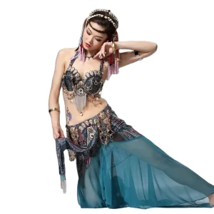Bestdance New Tribal Belly Dance Tribe Costume Outfit Bra Skirt Set Carnival 2 PCS S M L