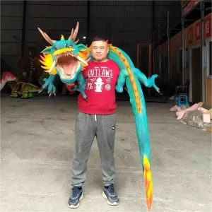 Big Size Hand Control Dinosaur Back to The Dragon Cosplay Green Shoulder Dino Costume for Event Party
