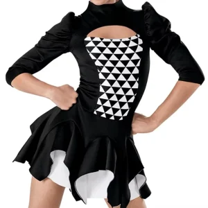 Black Jazz Dance Costume for Adult or Child Custom Costumes for Dance Performances