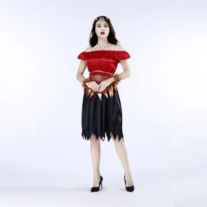 Black and Red Adult Pirate Cosplay Dress