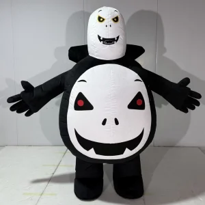 Black and White Devil Inflatable Mascot Costume for Halloween