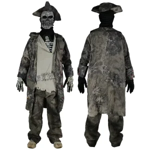 Black and White Skull Skeleton Stage Cosplay Jumpsuit Demon Ghost Costume