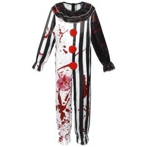 Blood Clown Cosplay Vampire Costume for Kids Halloween Amusement Park Stage Performance