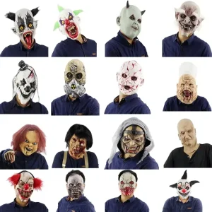 Bloody Rot Face Zombie Latex Mask for Halloween Cosplay