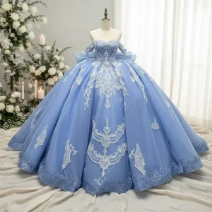 Blue Floor Length Ball Gown Evening Dress for Weddings Take Advantage of the Three Key Features Comfort Style Affordability