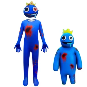 Blue Monster Cosplay Jumpsuit Full Set Halloween Costume for Kids