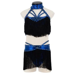 Blue Theater Dance Costume for Stage Performance