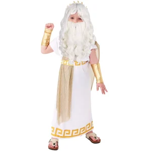 Boys Children’s Day Role Play Ancient Greek Mythology Zeus Costume Roman Suit Halloween Cosplay Costume Accessories Set