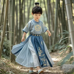 Boys’ Chinese Style Summer Hanfu Tang Suit Traditional Costume