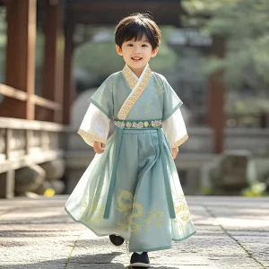 Boys Hanfu Children’s Traditional Chinese Tang Suit Young Master Spring Long Sleeve Loose Fit