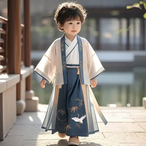 Boys’ Hanfu Chinese-Style Tang Performance Suit for Spring and Autumn