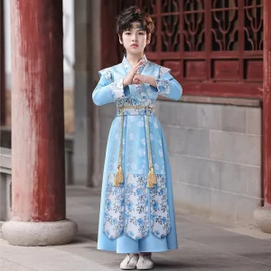 Boys Hanfu New Style Spring Autumn Chinese Ancient Tang Suit Traditional Kids Costume Modern Vintage Cosplay