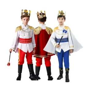 Boys’ Prince Costume Halloween Cosplay Clothing with Accessories