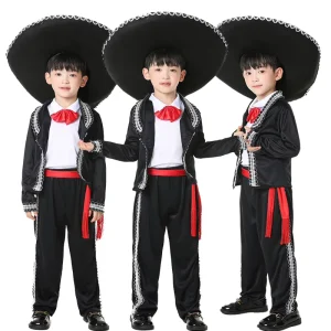 Boys’ Traditional Mexican Ethnic Mariachi Matador Dance Costume