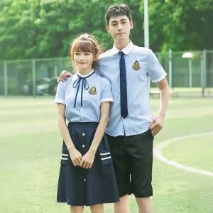 British College Style Summer Cotton Middle School Uniform Graduation Choir Performance Costume