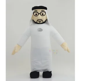 CE Arab Man Mascot Costume Cosplay Custom Made Cartoon Character Costumes Party