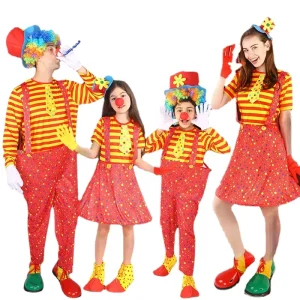 Carnival Clown Halloween Cosplay Costume for Family Parties