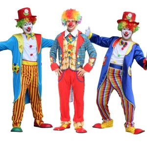 Carnival Halloween Clown Costume Men Adult Clown Suit