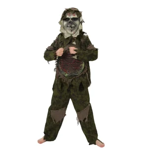 Carnival Halloween Cosplay Costume for Kids Zombie Swamp Monster Costume with Mask