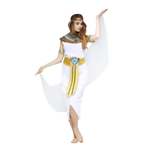 Carnival Party Halloween Cosplay Ancient Egypt Adult Women Pharaoh Cleopatra Queen Egyptian Princess Dress Costume