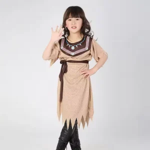 Carnival Performance Clothing Retro Primitive Tribal Style Girl Dress