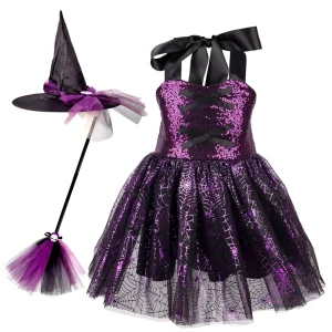 Children Girls Classical Witch Cosplay Costume